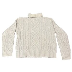 Polo by Ralph Lauren Cream Cable Turtleneck Sweater